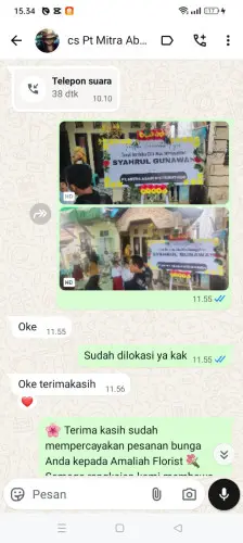 Testimonial Papan Bunga babadsari