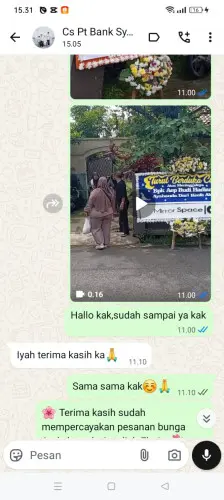 Testimonial Papan Bunga babadsari